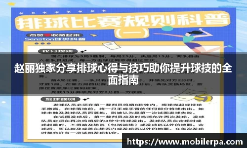 赵丽独家分享排球心得与技巧助你提升球技的全面指南
